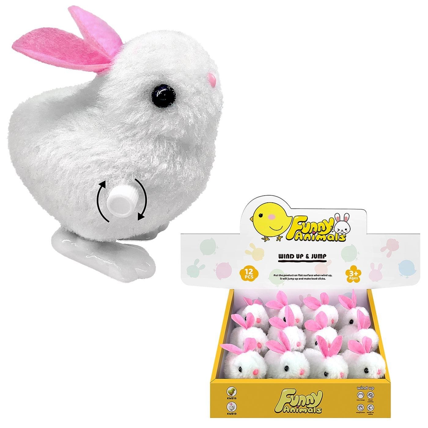 Λαγουδάκι Κουρδιστό 7x7cm Bunny's 932052 - (12ΤΕΜ) - (73-2032)