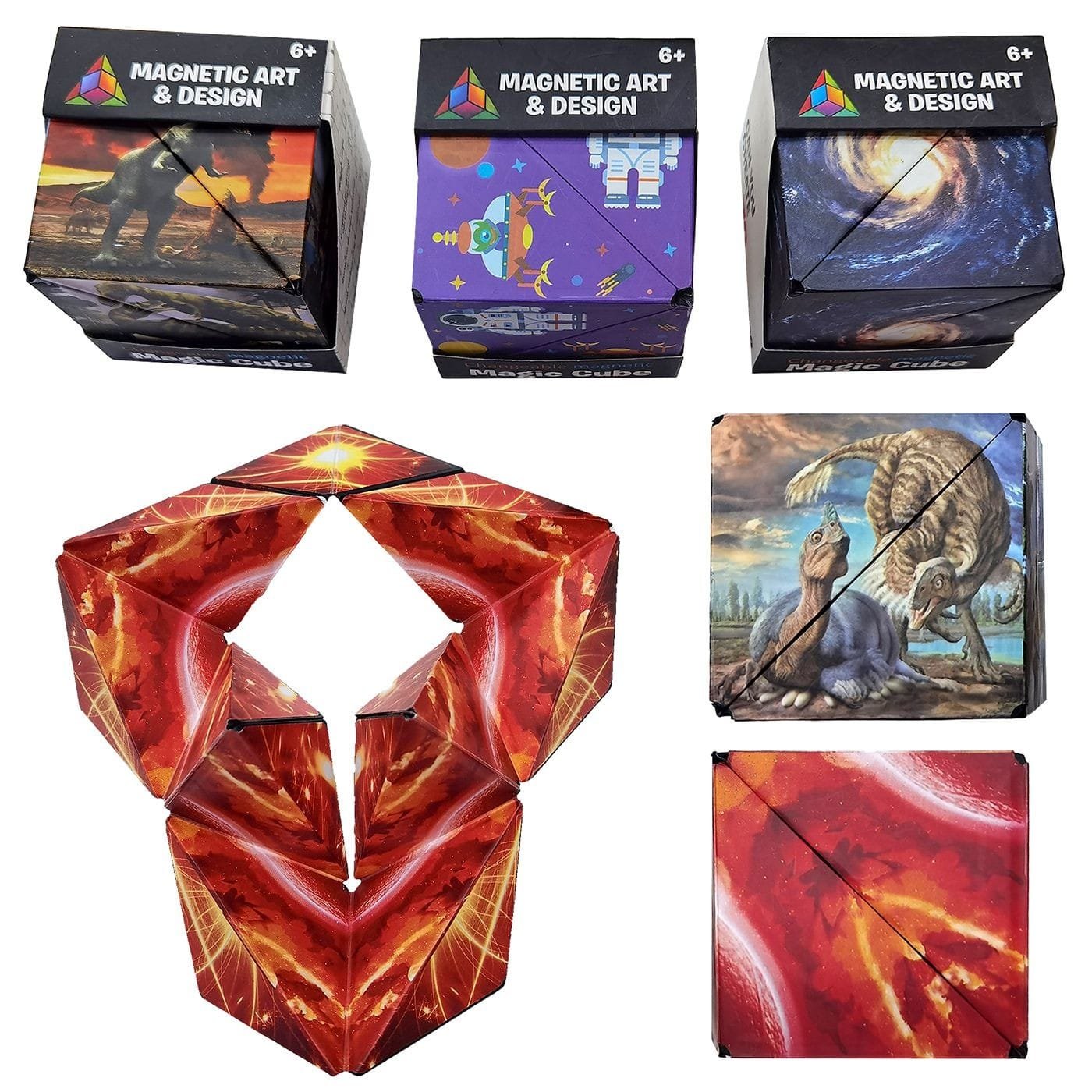 Μαγικός Κύβος Μαγνητικός Πυραμίδα με Παραστάσεις 6x6x6cm ToyMarkt 913576 - (1ΤΕΜ) - (71-3556)