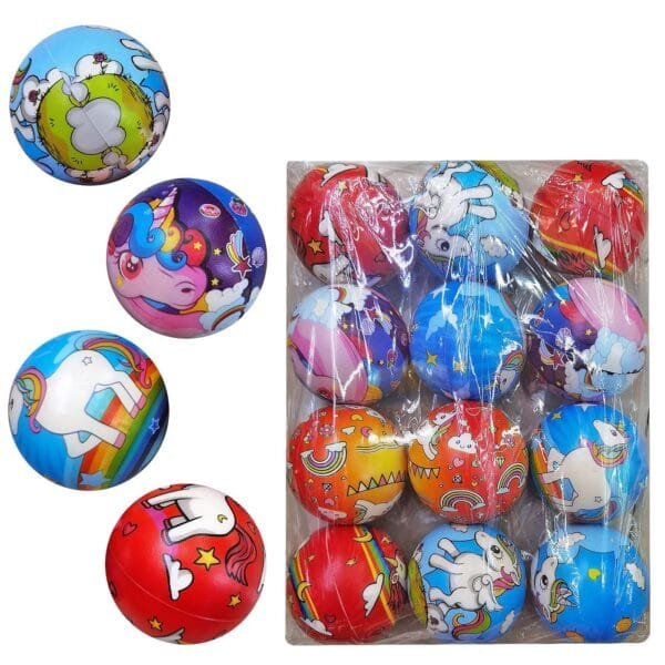Μπαλάκι Καουτσούκ Μονόκερος ø6,5cm ToyMarkt 913581 - Τυχαίο-Χρώμα-Σχέδιο-Επιλογή - (12ΤΕΜ) - (71-3561)