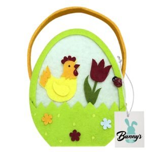 Καλάθι Κότα-Λουλούδι με Χέρι 18x11x7cm Bunny's 931493 - (6ΤΕΜ) - (73-1473)