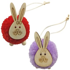 Στολίδι Κρεμαστό Λαγός σε Φούντα 5cm Bunny's 931612 - (20ΤΕΜ) - (73-1592)