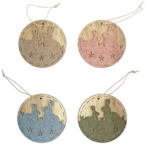 Στολίδι Κρεμαστό Στρογγυλό Παράσταση Λαγών ø8cm Bunny's 932058 - (20ΤΕΜ) - (73-2038)