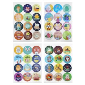 Στίκερ Πασχαλινά Στρογγυλά σετ=12 Φύλλα 18x13cm Bunny's 932138 - (1ΣΕΤ) - (73-2118)