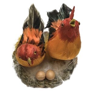 Φωλιά 2 Κότες & Πουλάκια 14x12cm Bunny's 931176 - Τυχαίο-Χρώμα-Σχέδιο-Επιλογή - (1ΤΕΜ) - (73-1156)