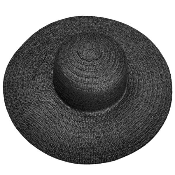 Καπέλο Ψαθόχαρτο Μαύρο ø43cm SummerTiempo 623159 - (1ΤΕΜ) - (42-3139)