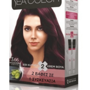 SeaColor Hair Color 3.66 AUBERGINE RED