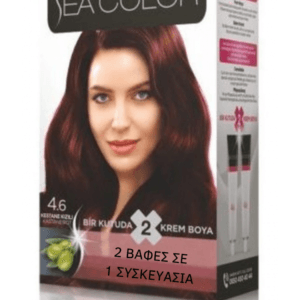 SeaColor Hair Color 4.6 CHESNUT RED