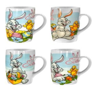 Κούπα Πασχαλινή Κεραμική 9,5x8,5cm 330ml Bunny's 93497 - (12ΤΕΜ) - (73-477)