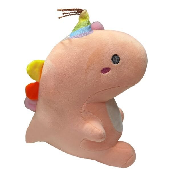 Λούτρινο Soft Μονόκερος Δεινόσαυρος 30cm ToyMarkt 99540 - Σομόν - (1ΤΕΜ) - (79-520)
