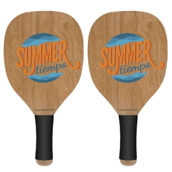 Ρακέτες Ξύλινες Παραλίας Summertiempo 40x22x1,2cm SummerTiempo 621460 - (1ΖΕΥ) - (42-1440)