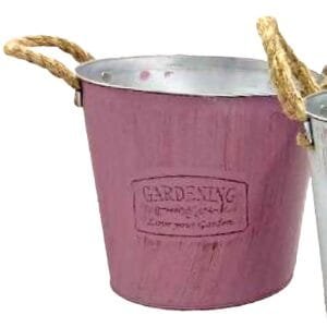 Γλαστράκι-Κασπώ Μεταλλικό Gardening Φ16x14cm Homie 423089 - Μωβ - (1ΤΕΜ) - (22-3069)