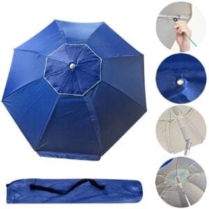 Ομπρέλα Παραλίας Alu-Fiberglass 2m με Επένδυση UV SummerTiempo 622363 - (1ΤΕΜ) - (42-2343)