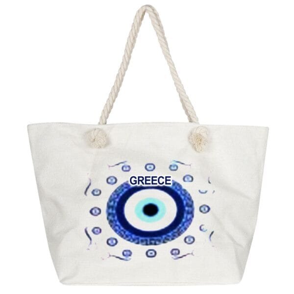 Τσάντα Παραλίας Μεγάλη με Μάτι Τριπλό 55x34x17cm SummerTiempo 622602 - (1ΤΕΜ) - (42-2582)