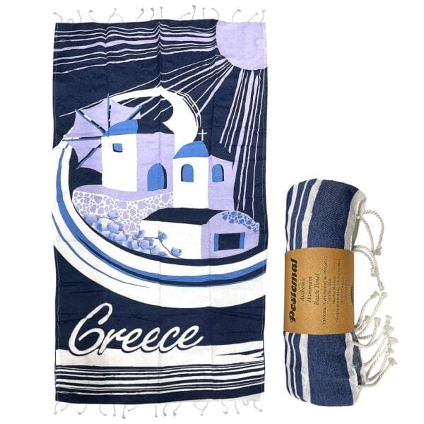 Πετσέτα Θαλάσσης Pestemal Greek Island ~280g 90x180cm SummerTiempo 622962 - (1ΤΕΜ) - (42-2942)