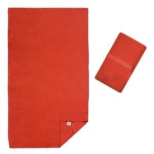 Πετσέτα Θαλάσσης Suede Μικροίνες 85x160cm ~272gr SummerTiempo 622730 - Κόκκινο - (1ΤΕΜ) - (42-2710)