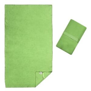 Πετσέτα Θαλάσσης Suede Μικροίνες 85x160cm ~272gr SummerTiempo 622730 - Λαχανί - (1ΤΕΜ) - (42-2710)