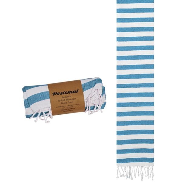 Πετσέτα Θαλάσσης Pestemal Ριγέ ~280g 90x180cm SummerTiempo 62841 - Γαλάζιο - (1ΤΕΜ) - (42-821)