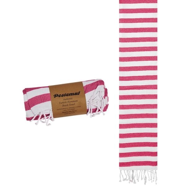Πετσέτα Θαλάσσης Pestemal Ριγέ ~280g 90x180cm SummerTiempo 62841 - Φούξια - (1ΤΕΜ) - (42-821)