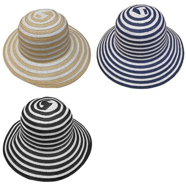 Καπέλο Γυναικείο Ψαθόχαρτο με Ρίγες Φ37cm SummerTiempo 622569 - Τυχαίο-Χρώμα-Σχέδιο-Επιλογή - (1ΤΕΜ) - (42-2549)