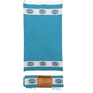 Πετσέτα Θαλάσσης Pestemal Ματάκια ~280g 90x180cm SummerTiempo 622273 - Τυρκουάζ - (1ΤΕΜ) - (42-2253)