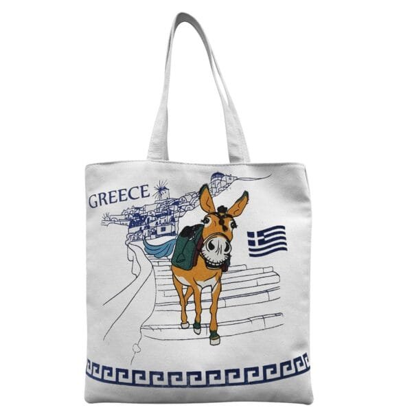 Τσάντα Βαμβακερή Τουριστική Γαϊδουράκι 40x40x10cm SummerTiempo 623185 - (1ΤΕΜ) - (42-3165)