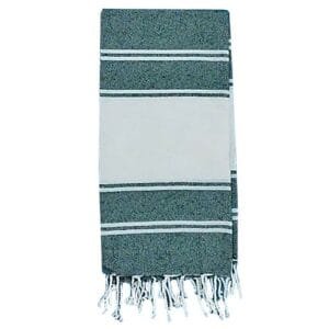 Πετσέτα Θαλάσσης Pestemal Λευκή Φάσα ~280g 90x180cm SummerTiempo 623191 - Πράσινο σκ. - (1ΤΕΜ) - (42-3171)