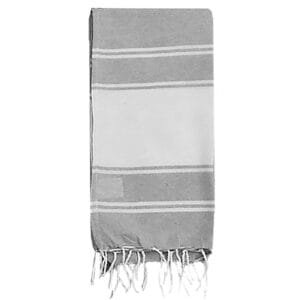 Πετσέτα Θαλάσσης Pestemal Λευκή Φάσα ~280g 90x180cm SummerTiempo 623191 - Γκρι - (1ΤΕΜ) - (42-3171)