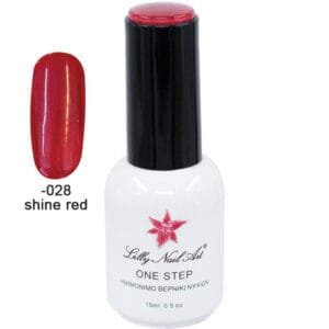 Ημιμόνιμο μανό one step 15ml - Shine red [40504001-028] - (Περιλαμβάνει 1 τεμ)