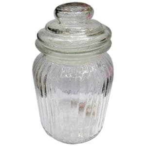 Βάζο γυάλινο με πώμα 19,5 cm [00103205] - (Περιλαμβάνει 2 τεμ)