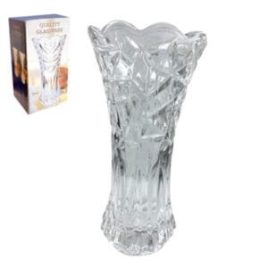 Διάφανο γυάλινο βάζο 19cm [10705114] - (Περιλαμβάνει 1τεμ)