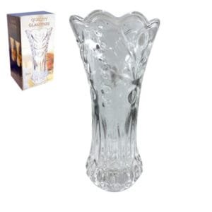 Διάφανο γυάλινο βάζο 19cm [10705117] - (Περιλαμβάνει 1τεμ)