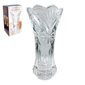 Διάφανο γυάλινο βάζο 19cm [10705119] - (Περιλαμβάνει 1τεμ)