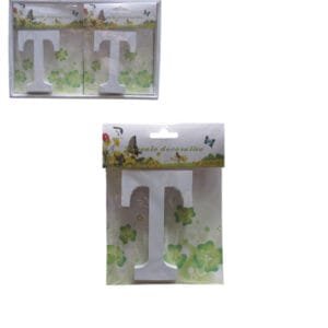 Ξύλινο γράμμα χειροτεχνίας "T" [30501317-T] - (Περιλαμβάνει 6 τεμ)