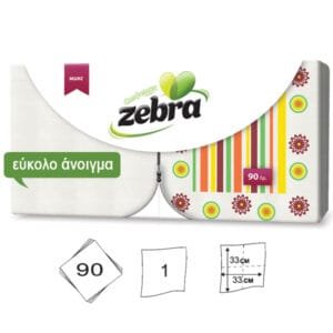 Σετ 90 χαρτοπετσέτες 33x33cm - 100% κυτταρίνη [70501208] - (Περιλαμβάνει 12 τεμ)