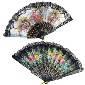 Βεντάλια Δαντέλα Φλοράλ 23cm SummerTiempo 62435 - Τυχαίο-Χρώμα-Σχέδιο-Επιλογή - (12ΤΕΜ) - (42-415)