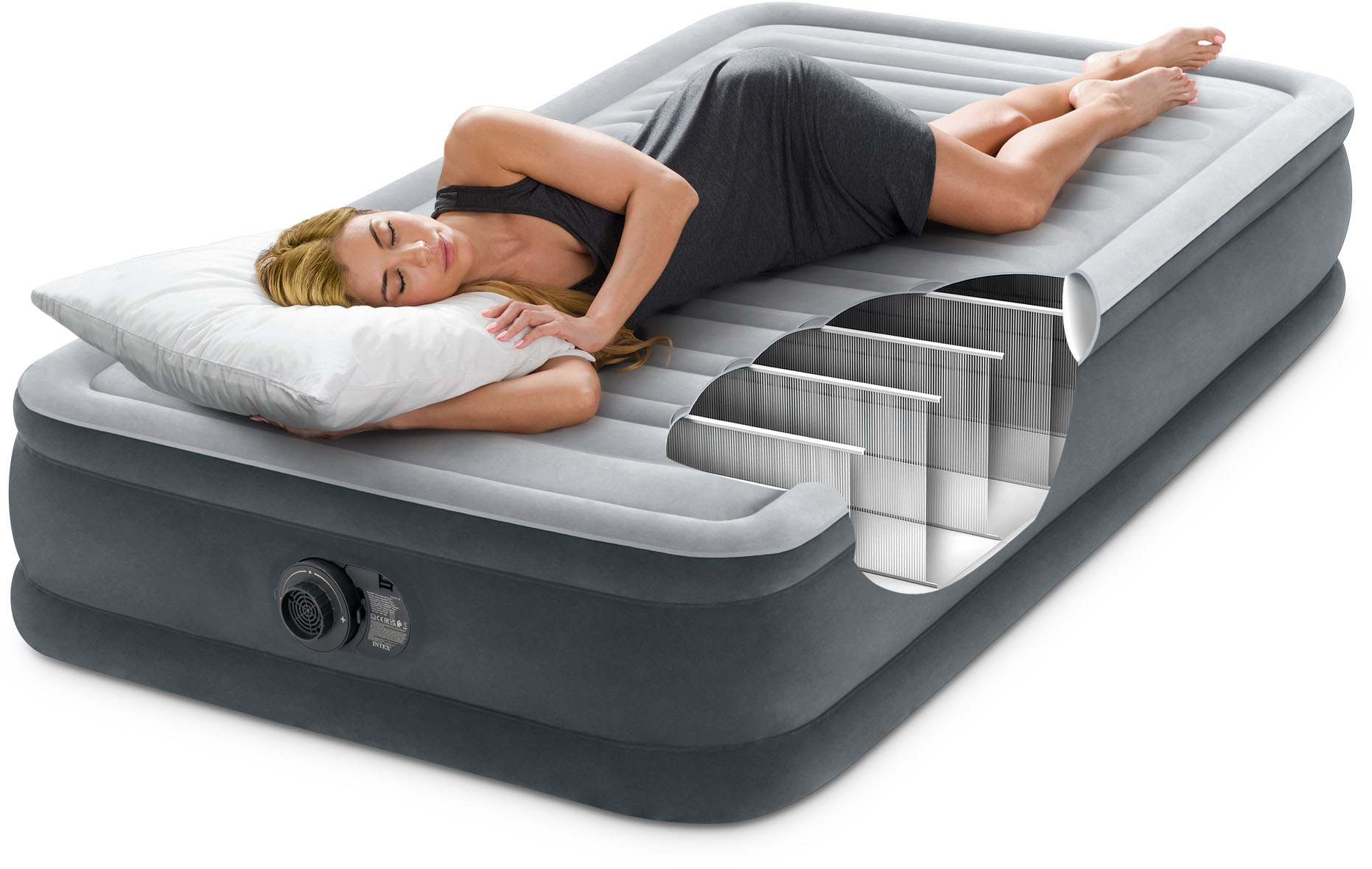 Φουσκωτό Στρώμα Ύπνου Intex Comfort-Plush Low Twin 67766 - Image 3