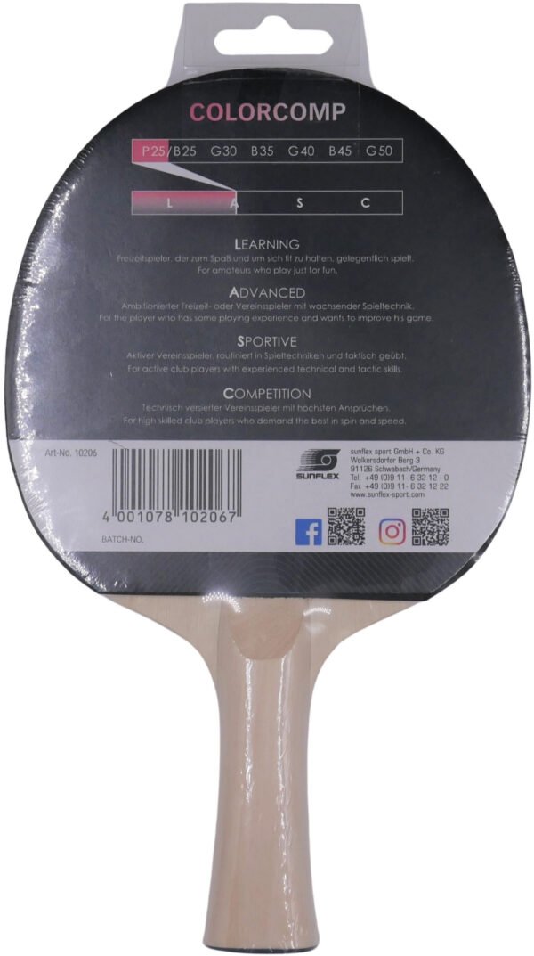 Ρακέτα Ping Pong Sunflex Color Comp P25 97181 - Image 5