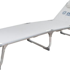 Ξαπλώστρα Τρίσπαστη Παραλίας ESCAPE Άσπρη/Γκρι 15562