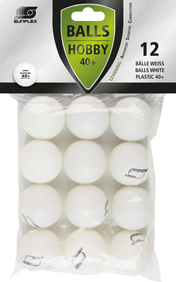 Μπαλάκια Ping Pong Sunflex Hobby PVC 12 Τεμάχια 97260