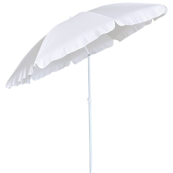 Ομπρέλα Παραλίας 2m 180gsm 8 Ακτίνες 4mm Λευκή 12045 - Image 3