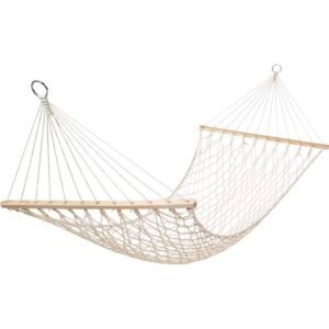 Αιώρα Δικτυωτή Βαμβακερή Μονή με Ξύλο 200x80cm 12333