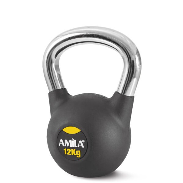 AMILA Kettlebell Rubber Cover Cr Handle 12Kg 44497
