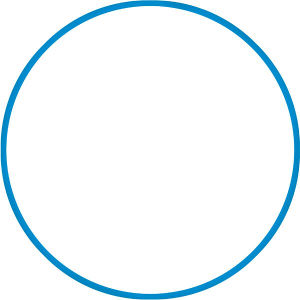 Χούλα Χουπ HQ 80cm - Φ19mm - 330gr, Μπλε 98818