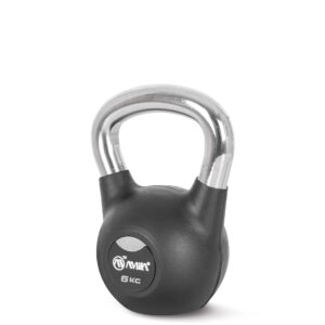 Kettlebell Rubber Cover Cr Handle 6 kg – Μαύρο 44571