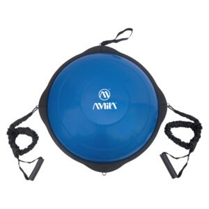 AMILA Balance Ball με Ξύλινη Βάση Μπλε 63cm 48192