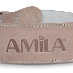 Ζώνη Άρσης Βαρών AMILA Δερμάτινη Μπεζ A Quality L 44302