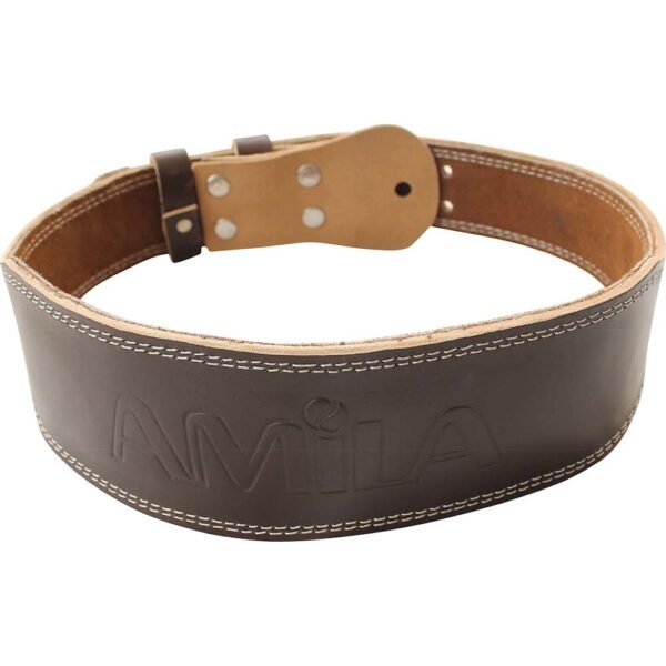 Ζώνη Άρσης Βαρών AMILA Δερμάτινη Καφέ B Quality L 94908 - Image 4