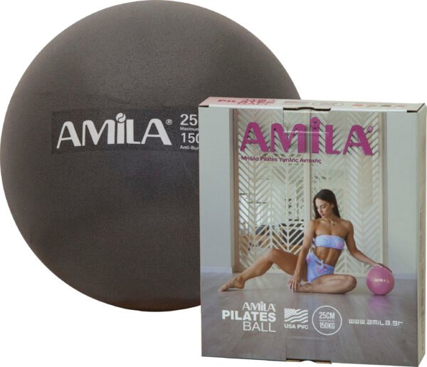 Μπάλα Γυμναστικής AMILA Pilates Ball 25cm Μαύρη 95816 - Image 4