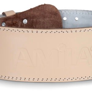Ζώνη Άρσης Βαρών AMILA Δερμάτινη Μπεζ A Quality XL 8331004