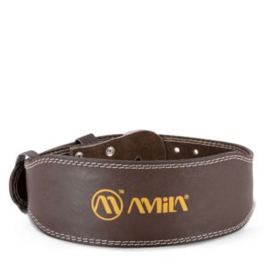 Ζώνη Άρσης Βαρών AMILA Δερμάτινη Καφέ C Quality XL 94914
